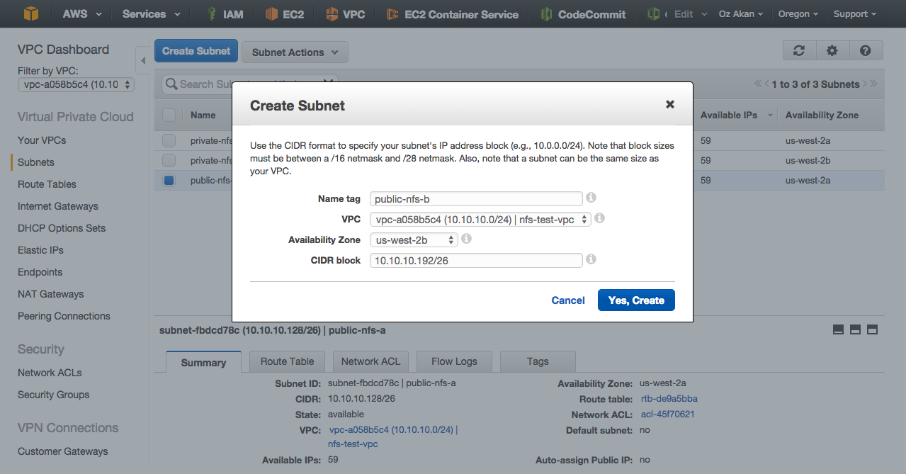 private subnet 1