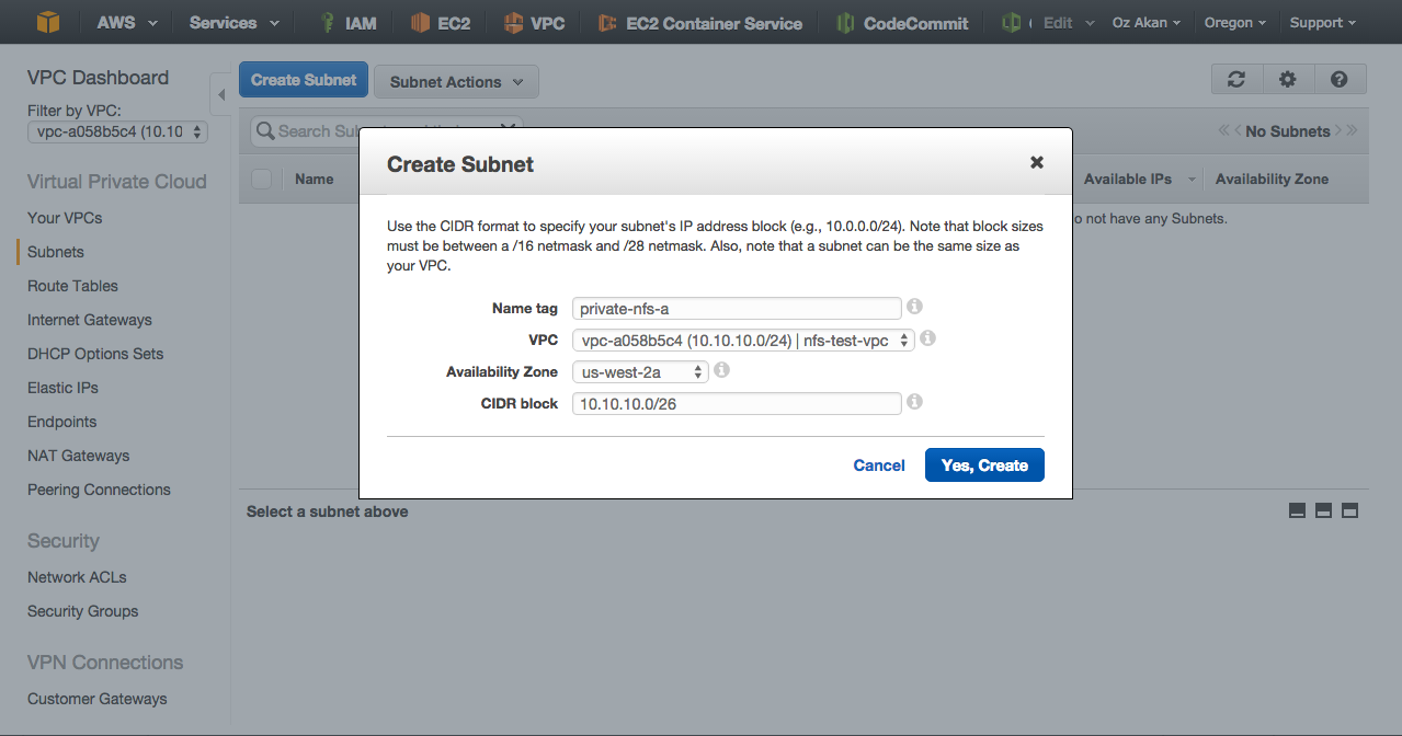 private subnet 1